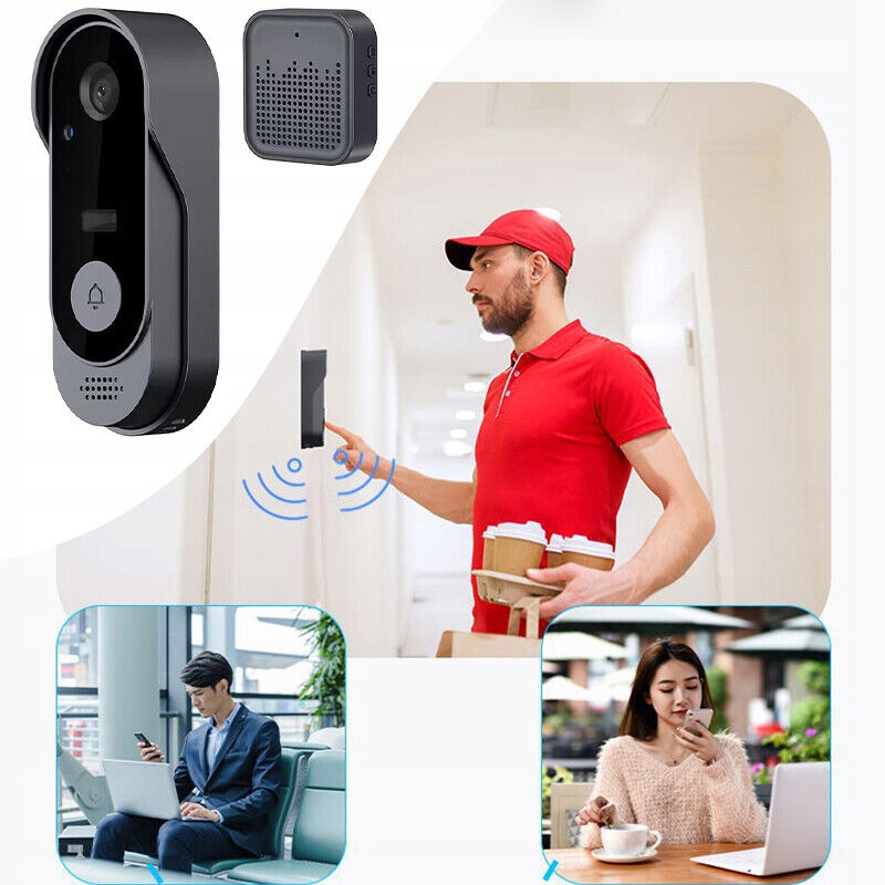 BEZPRZEWODOWY DZWONEK DO DRZWI, DZWONEK DO DRZWI WIDEO, NOKTOWIZOR, IP65 Rodzaj bezprzewodowe