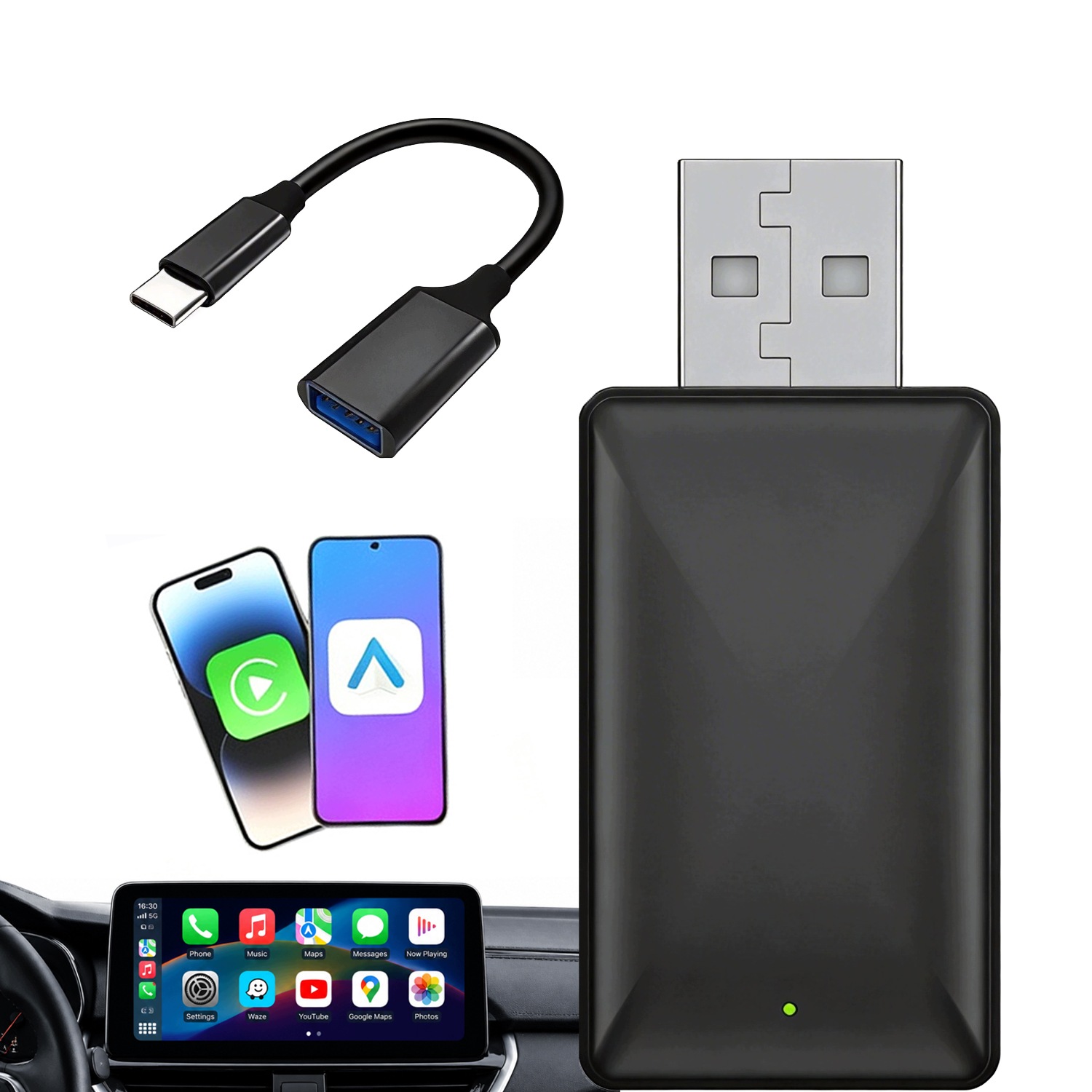 CarPlay adapter bezprzewodowy Mini Usb do iPhone iOS stabilne połączenie