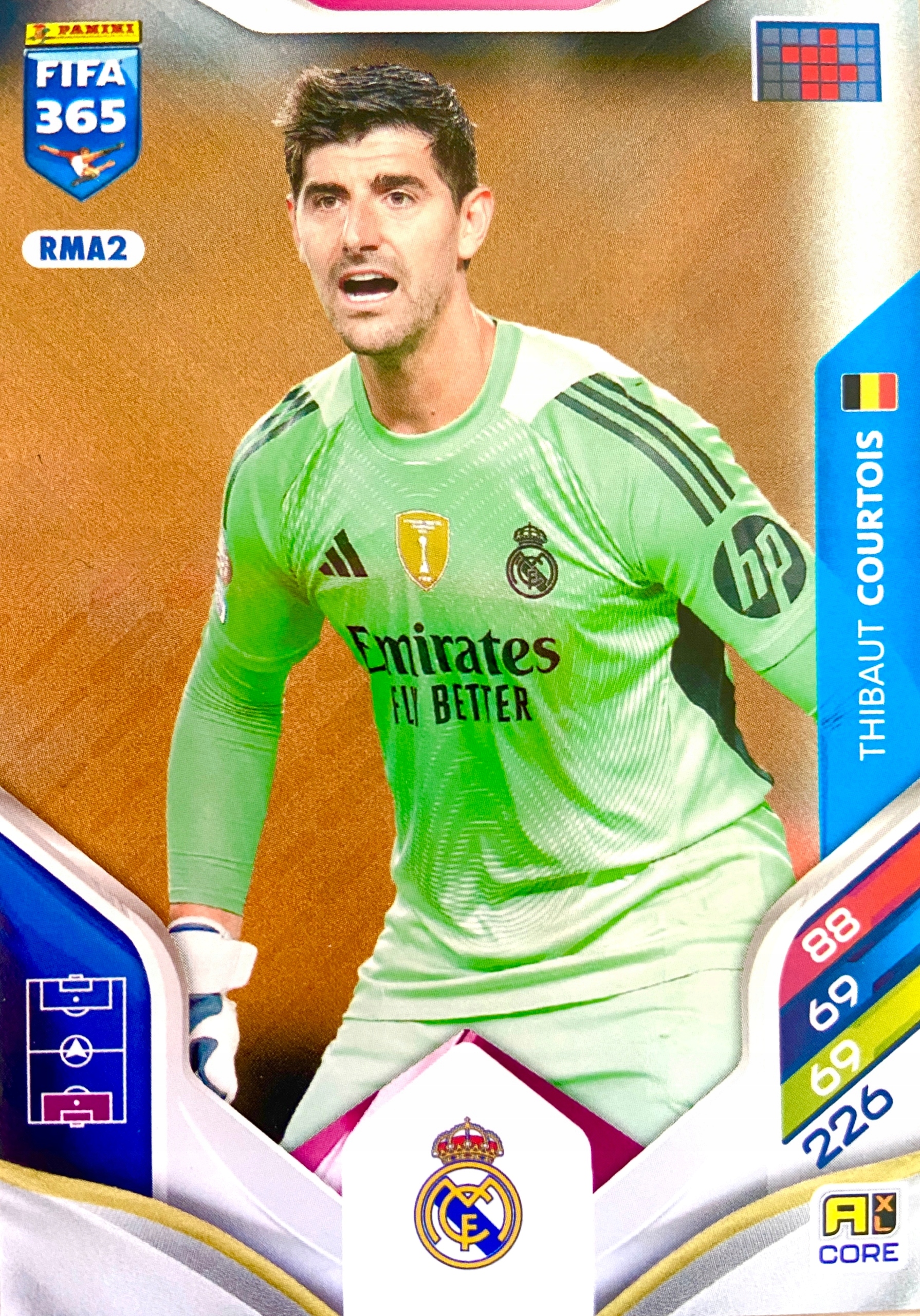Panini Fifa 365 2026 Core RMA2 Thibaut Courtois Real Madryt