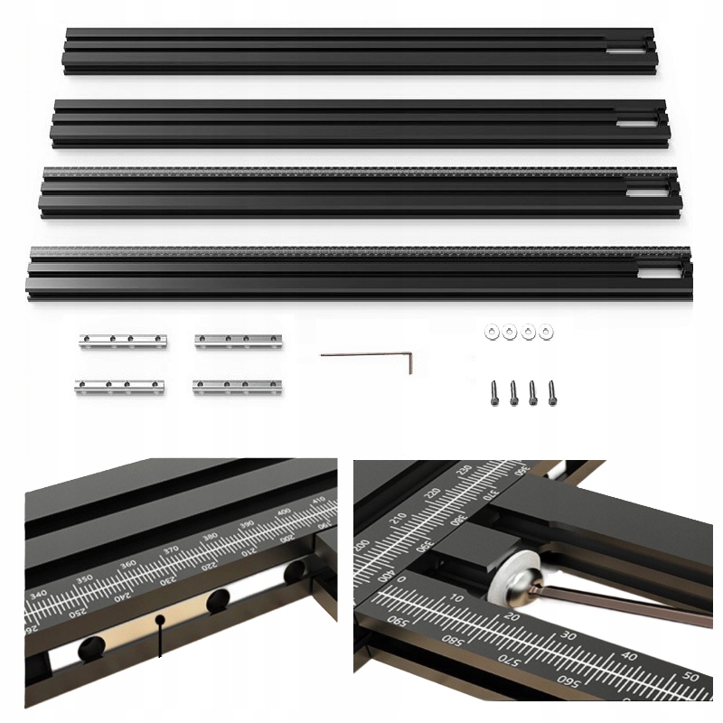 Regulowany Szablon Do Frezowania Frezarki 1000x1000mm Z Podziałką 100x100