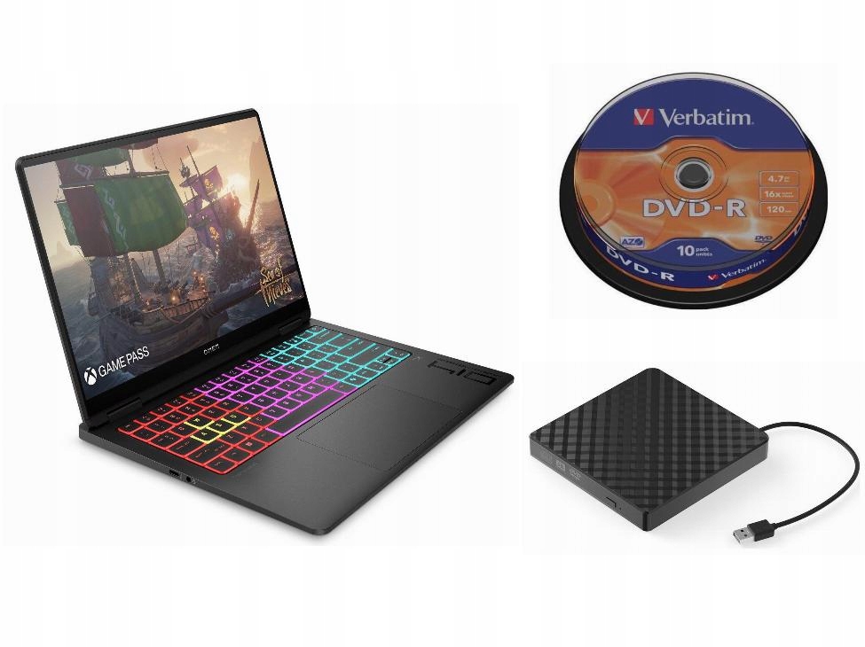 Laptop Hp Windows 11 Home Intel Core Ultra 7 Zewnętrzny Napęd DVD 10