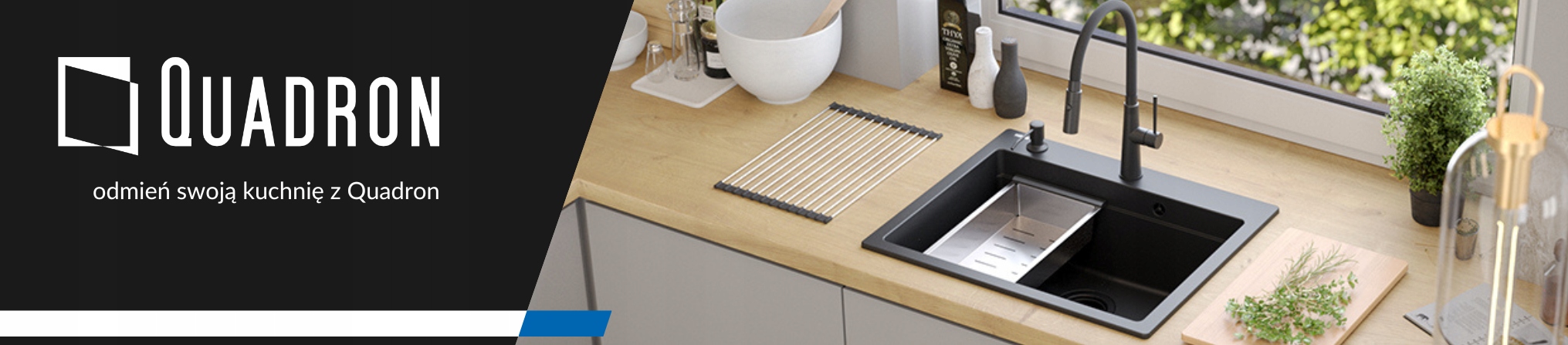 Quadron Dozownik Judy do płynu mydła do zlewozmywaka zlewu 500ml Grafitowy Marka Quadron