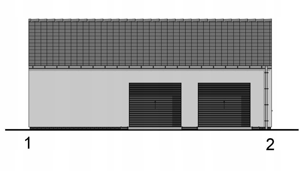 PROJEKT BUDYNKU GOSPODARCZEGO GO21 - modern 11 Szerokość 12 m
