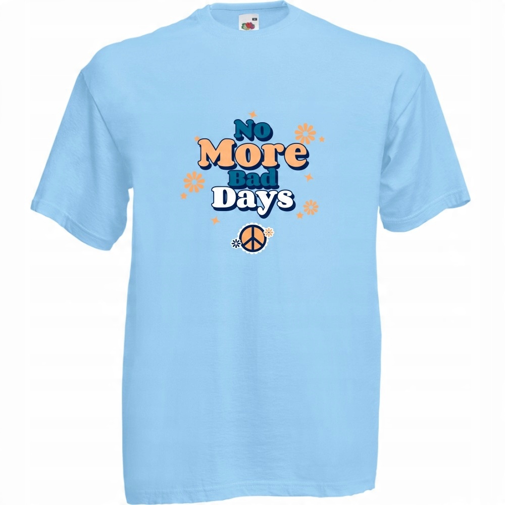 

Koszulka no more bad days pacyfka XL błękitna