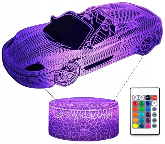 

Lampa 3D Led Usb Auto Porsche Pilot Lampka Nocna