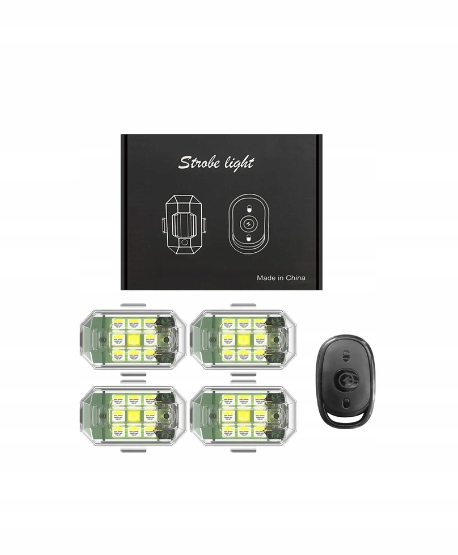 ŚWIATŁO STROBOSKOPOWE LED BEZPRZEWODOWY PILOT DO ŁODZI