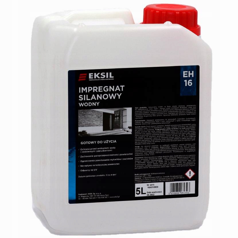 Eksil EH-16 Impregnát na betonu, fasádu, kámen, pískovec 5L