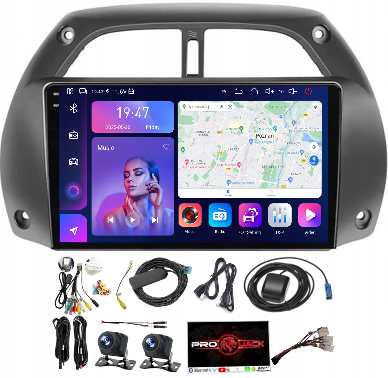 Rádio Navigácia Toyota Rav 4 2001-2006 Carplay Android Auto 8GB 256GB Sim