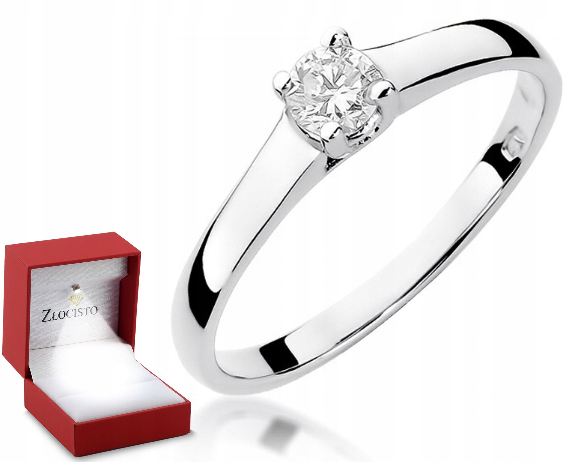 Prstýnek s Diamantem 0,20 ct 0,585 Gravírování