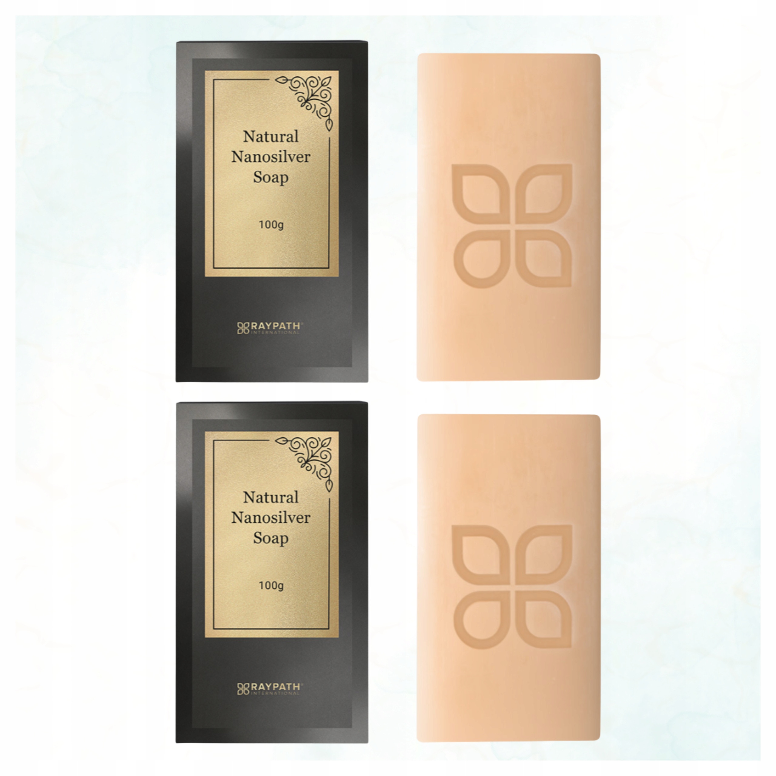 Raypath Šedé Hypoalergenní Antibakteriální Mýdlo S Nanostříbrem, 2 ks