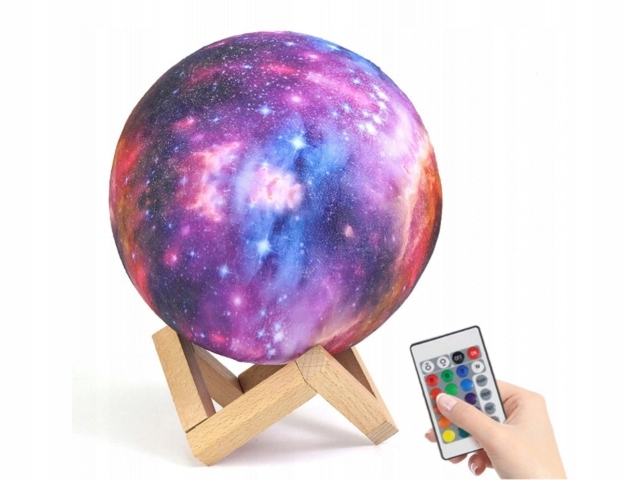 

Lampka Lampa Nocna Kula Księżyc 3D 25CM Rgb Pilot