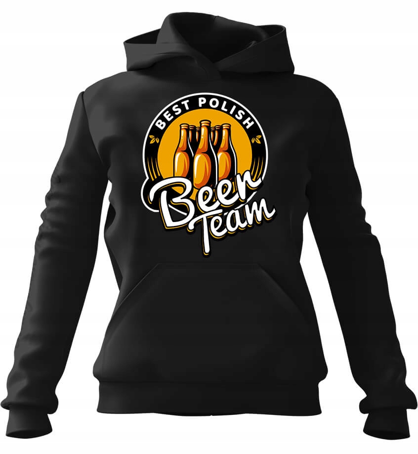 pánská mikina s kapucí Best Polish Beer Team Černá 2XL pro muže a muže