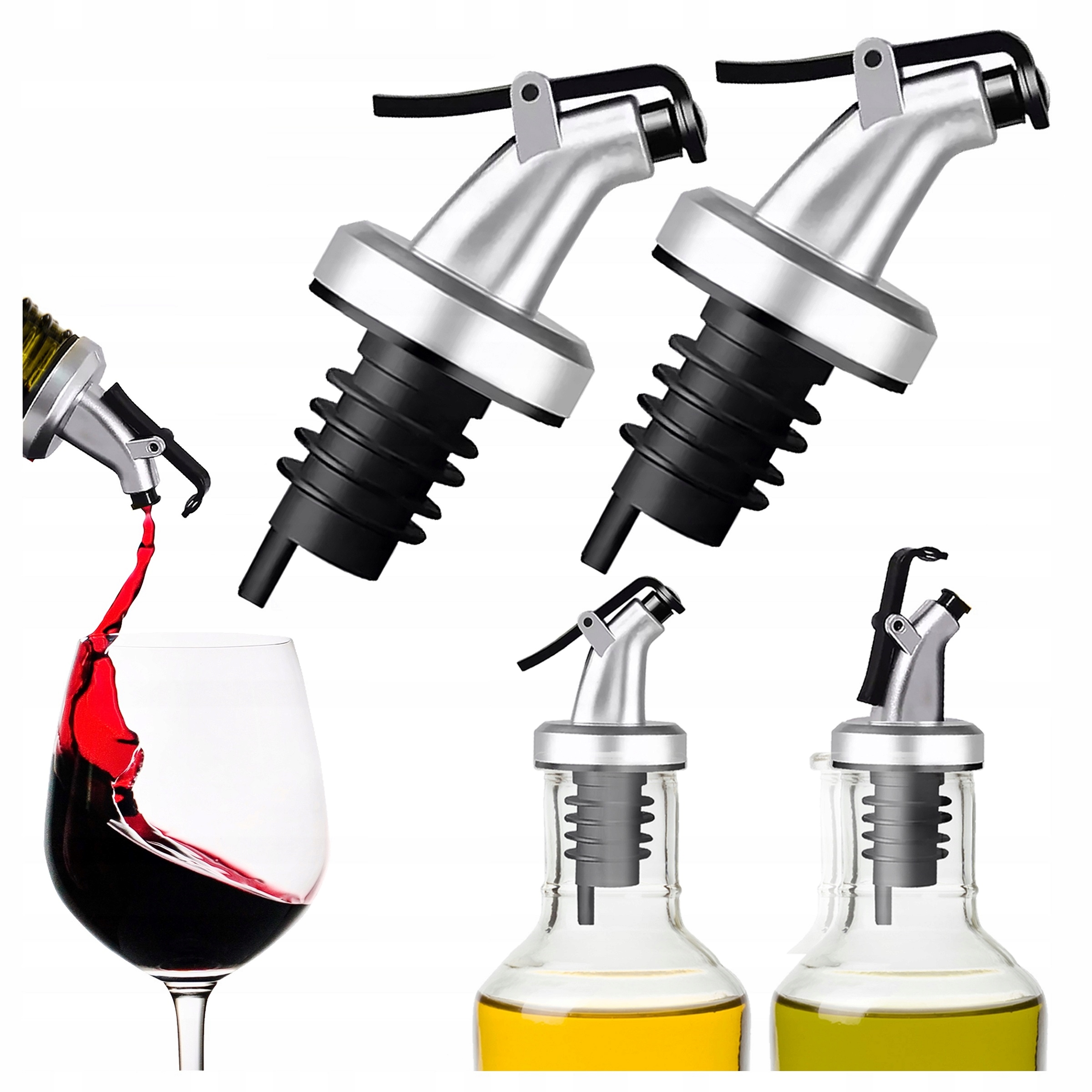 2szt DOZOWNIK NALEWAK DO BUTELEK OLEJU ALKOHOLU WINA