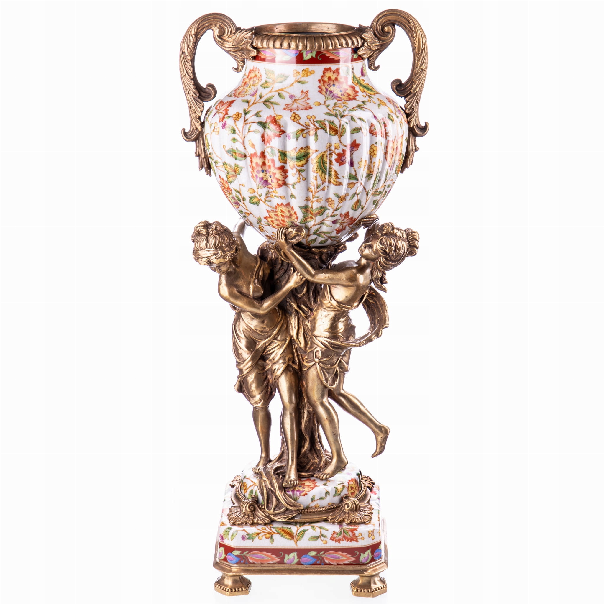 Elegancki Wazon Porcelanowy z Figurami Kobiet