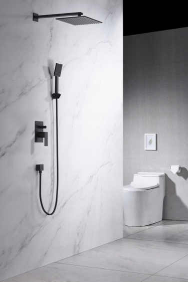 Podomietková Sprchová Súprava Štvorcová, Čierna