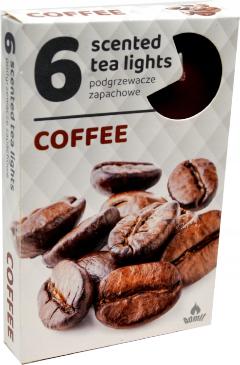 Podgrzewacze zapachowe 6 sztuk, zapach KAWA