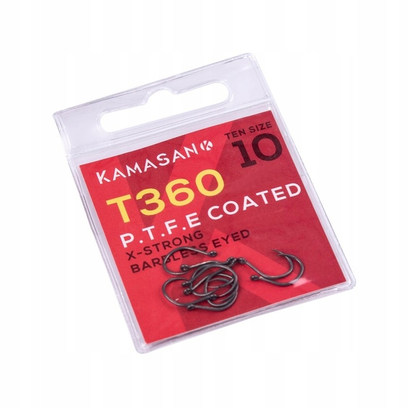 Haczyki Kamasan T360 Eyed X-Strong Ptfe nr14 KAM-T360-14