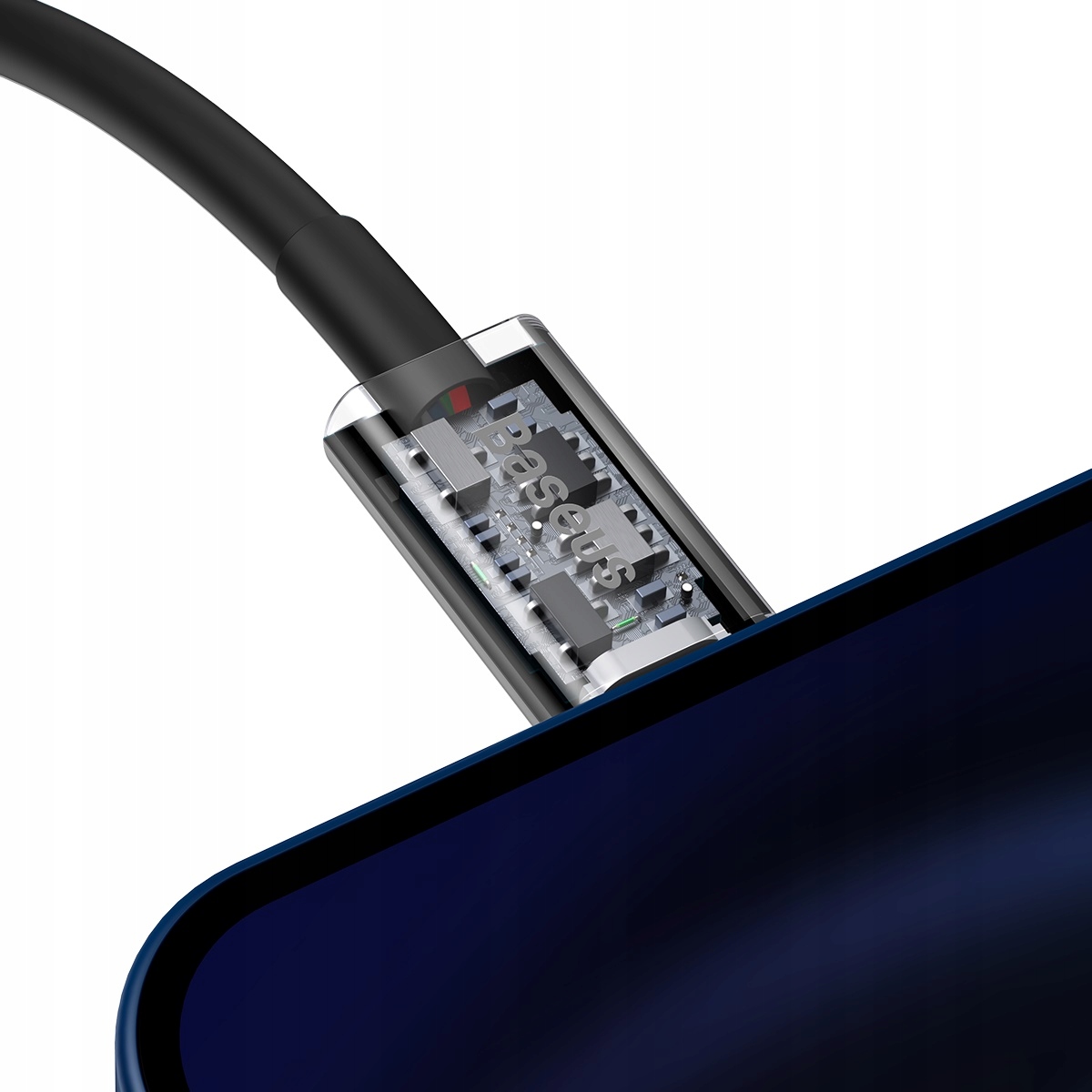 BASEUS KABEL USB-C SZYBKIE ŁADOWANIE DO IPHONE LIGHTNING PRZEWÓD PD 20W 2M Konstrukcja oplot