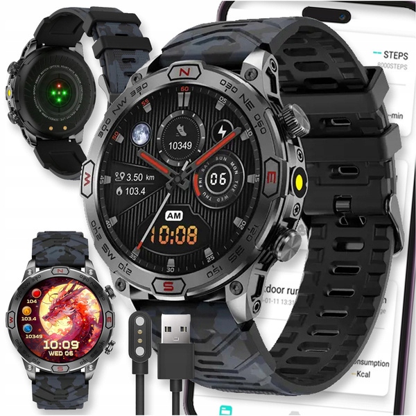 Smartwatch Zegarek Czarny Amoled Rozmowy Pro Menu Sportowy Ultra Pl Damski