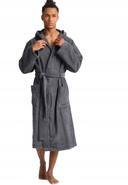 Schiesser Grafitový Dlouhý Pánský Župan Z Bavlny S J7B