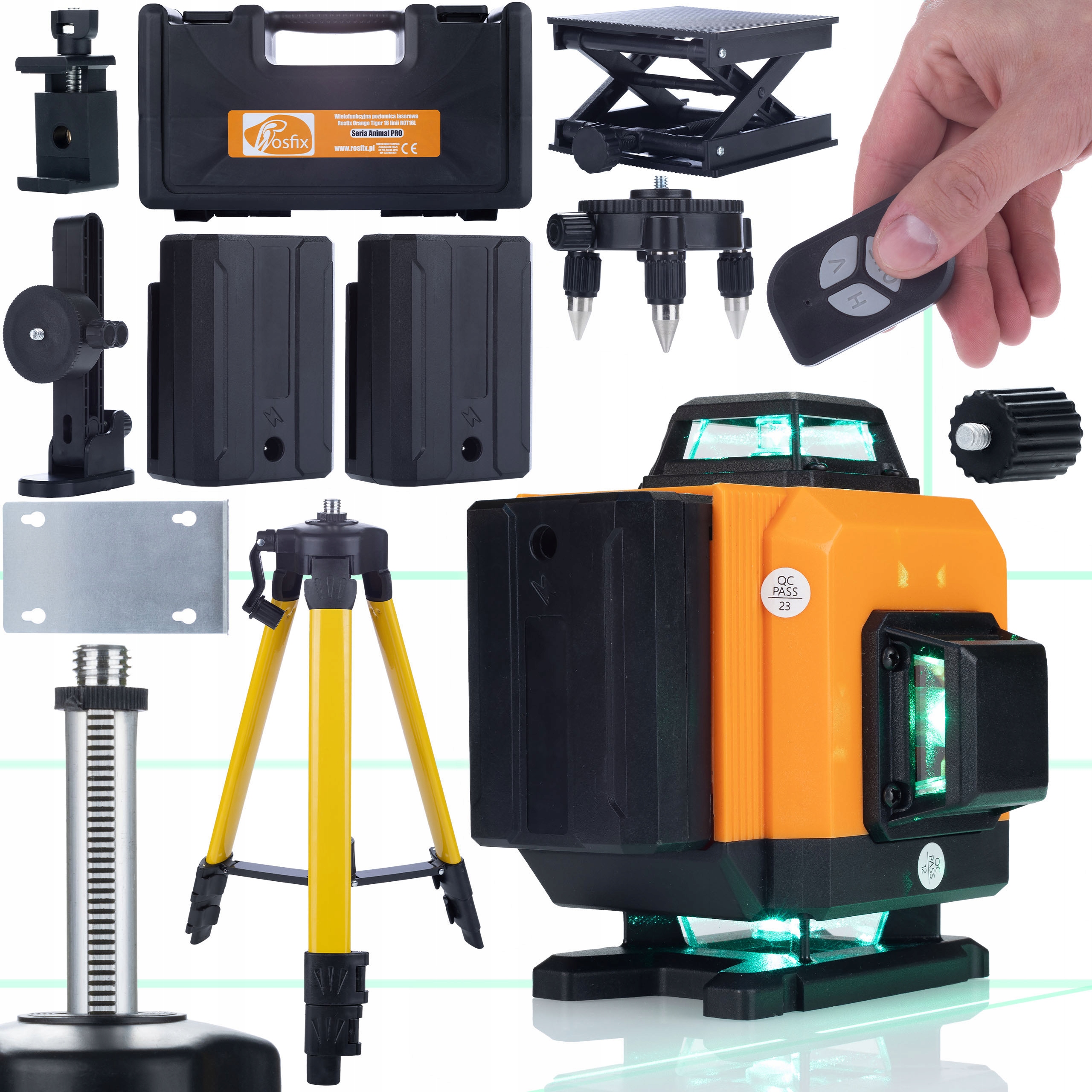 Křížový Laser Vodováha 360 16 L Stativová Tyč