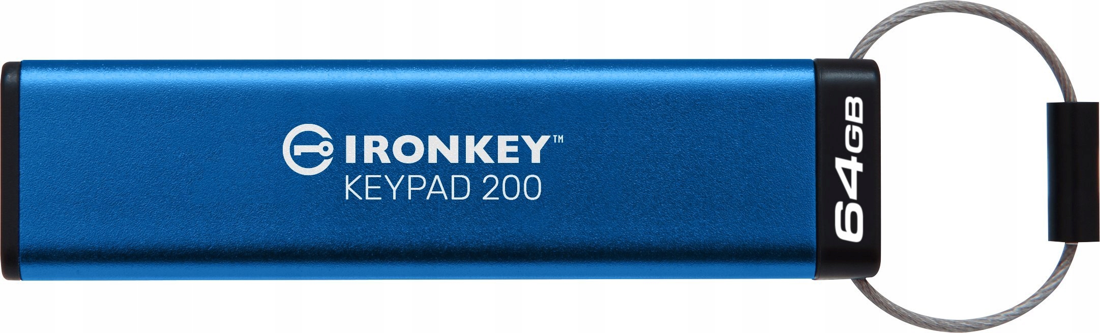 Pendrive Kingston IronKey Keypad 200 64 GB USB 3.0 niebieski