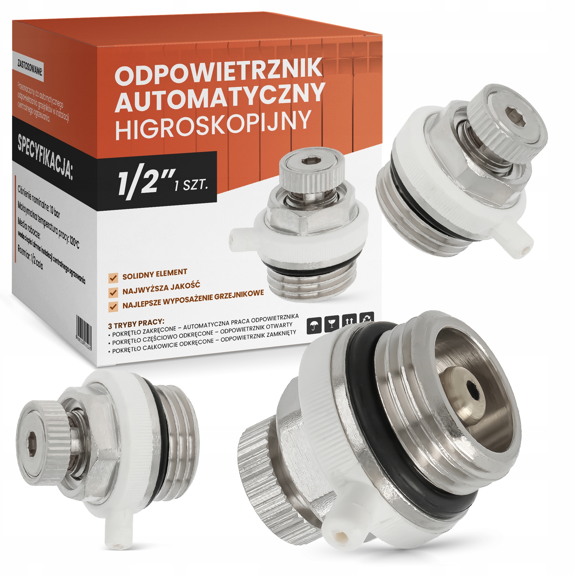 

Odpowietrznik grzejnika automatyczny wody Co 1/2