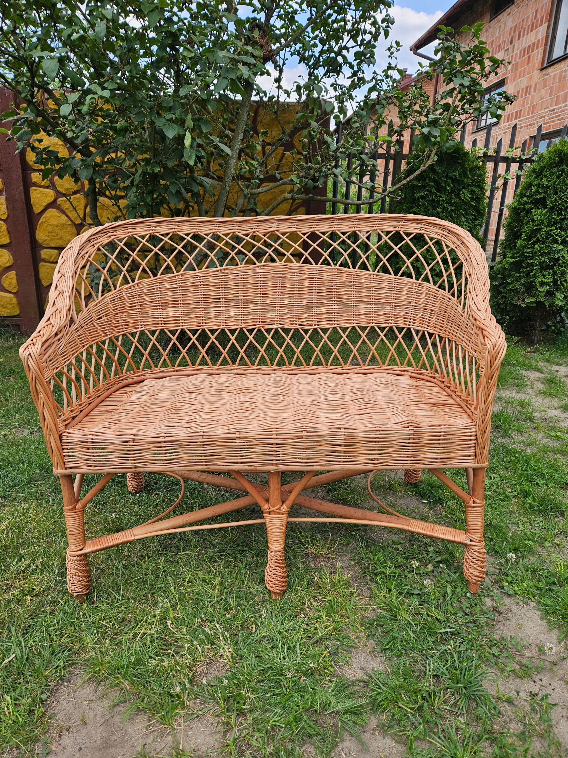 SOFA WIKLINOWA z oparciem siedzisko ŁAWKA (naturalny) EAN (GTIN) 56953453456629