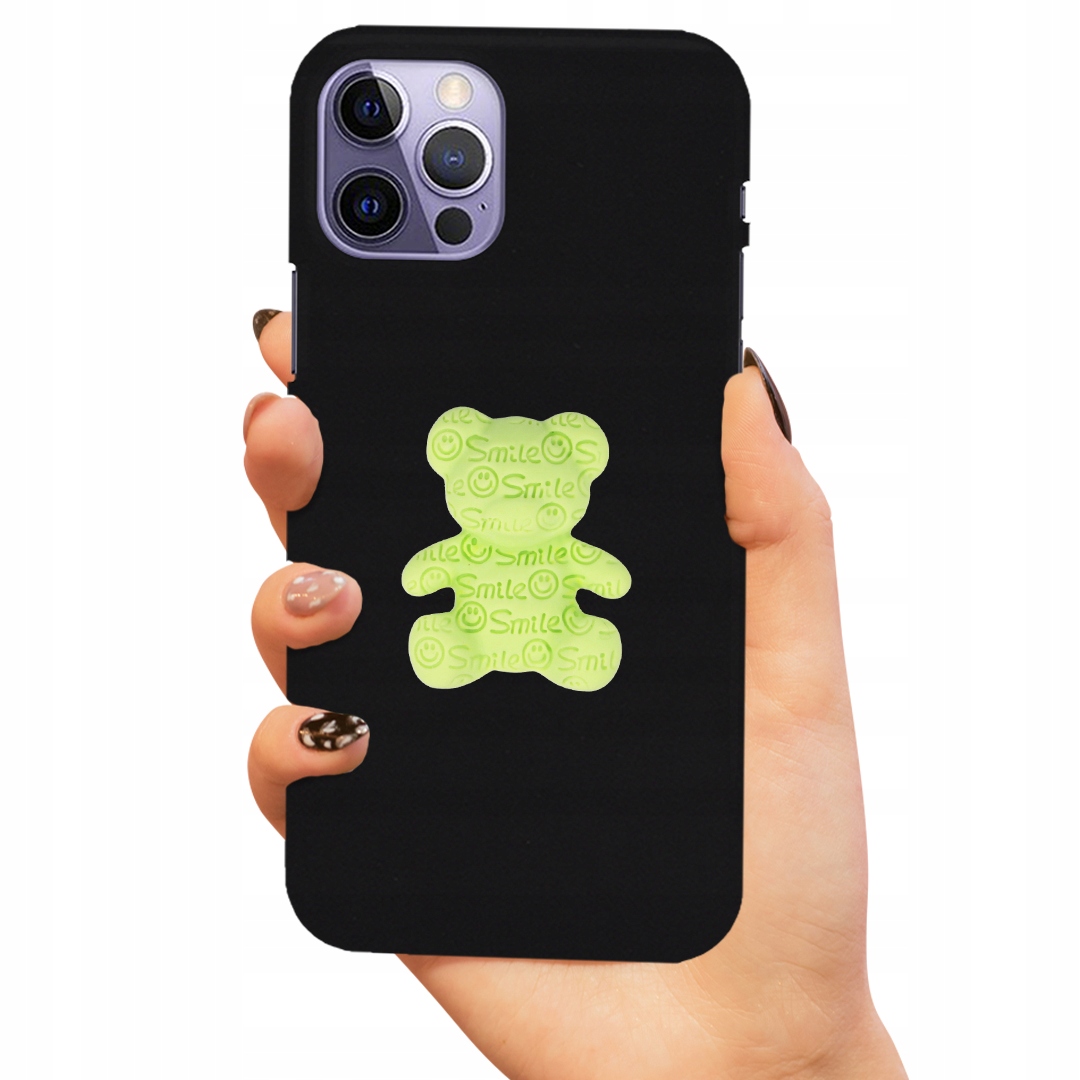 Puzdro Pre Matný Iphone 15 Pro Case Smile Zelená 3D