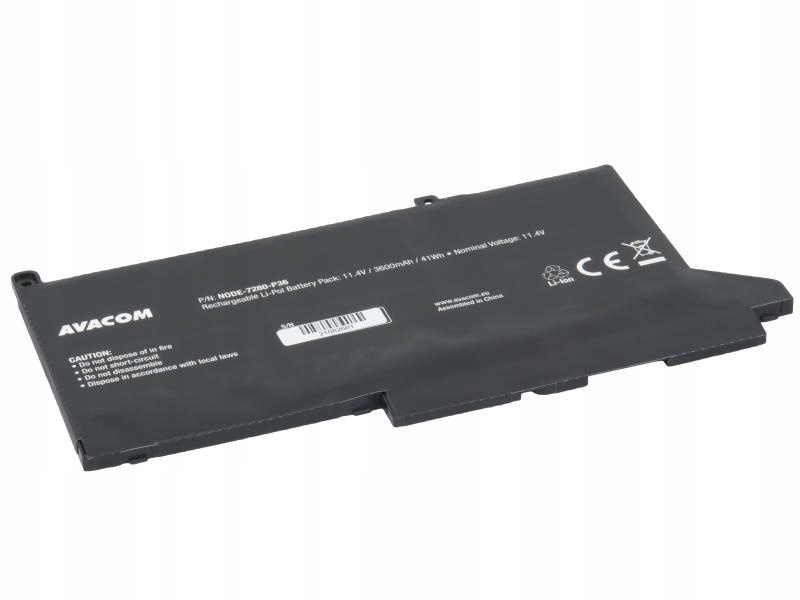 Dell Latitude 7280, 7480 Li-Pol 11,4 V 3600mAh