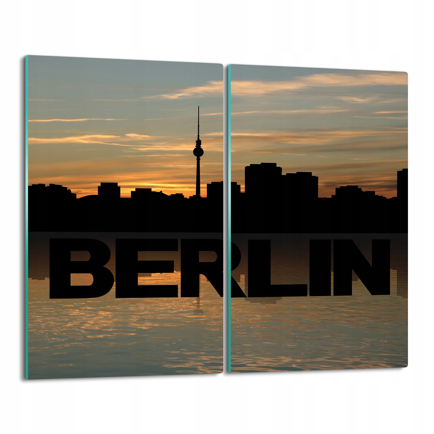 krytka splashback tisk Berlín město stín 2x 30x52