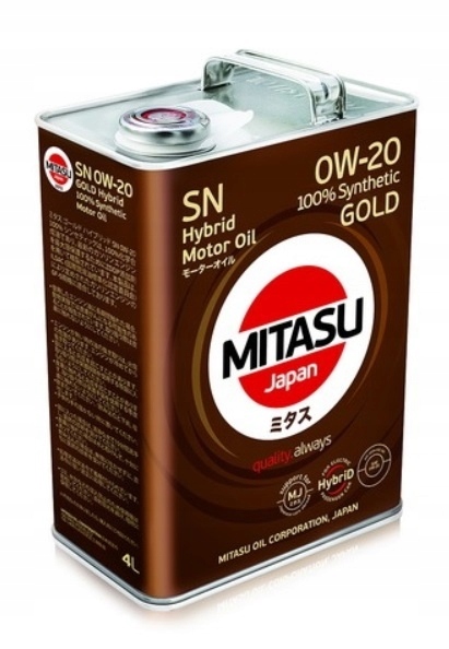 Olej silnikowy Mitasu Gold Hybrid Sn 0W-20 4L MJ-102h