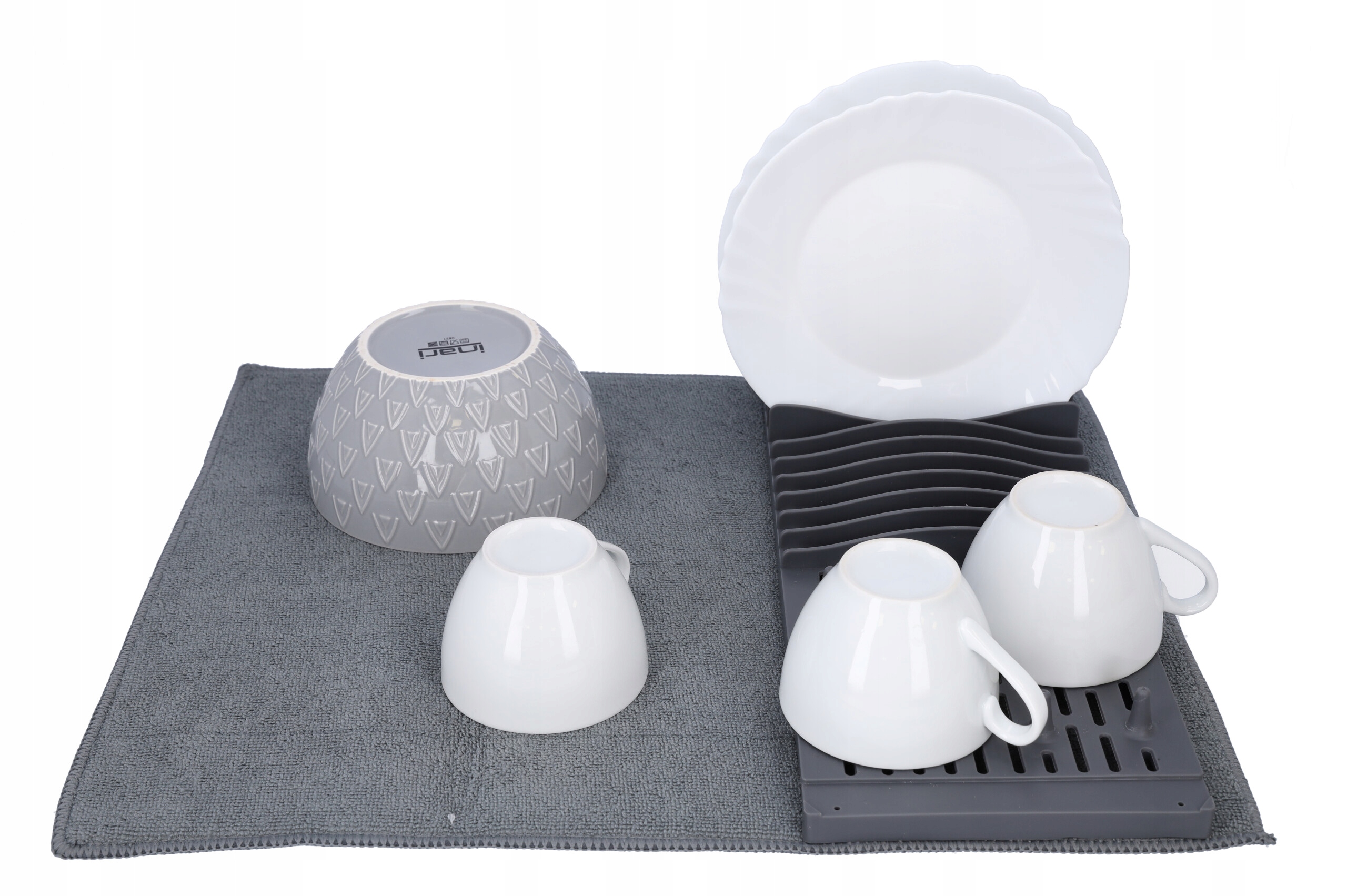 Suszarka do naczyń mała mata do suszenia ociekacz Kolor szary