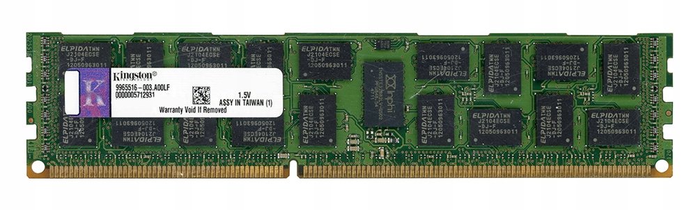 Kingston 8GB DDR3 2Rx4 1600MHz PC3-12800R Reg Ecc
