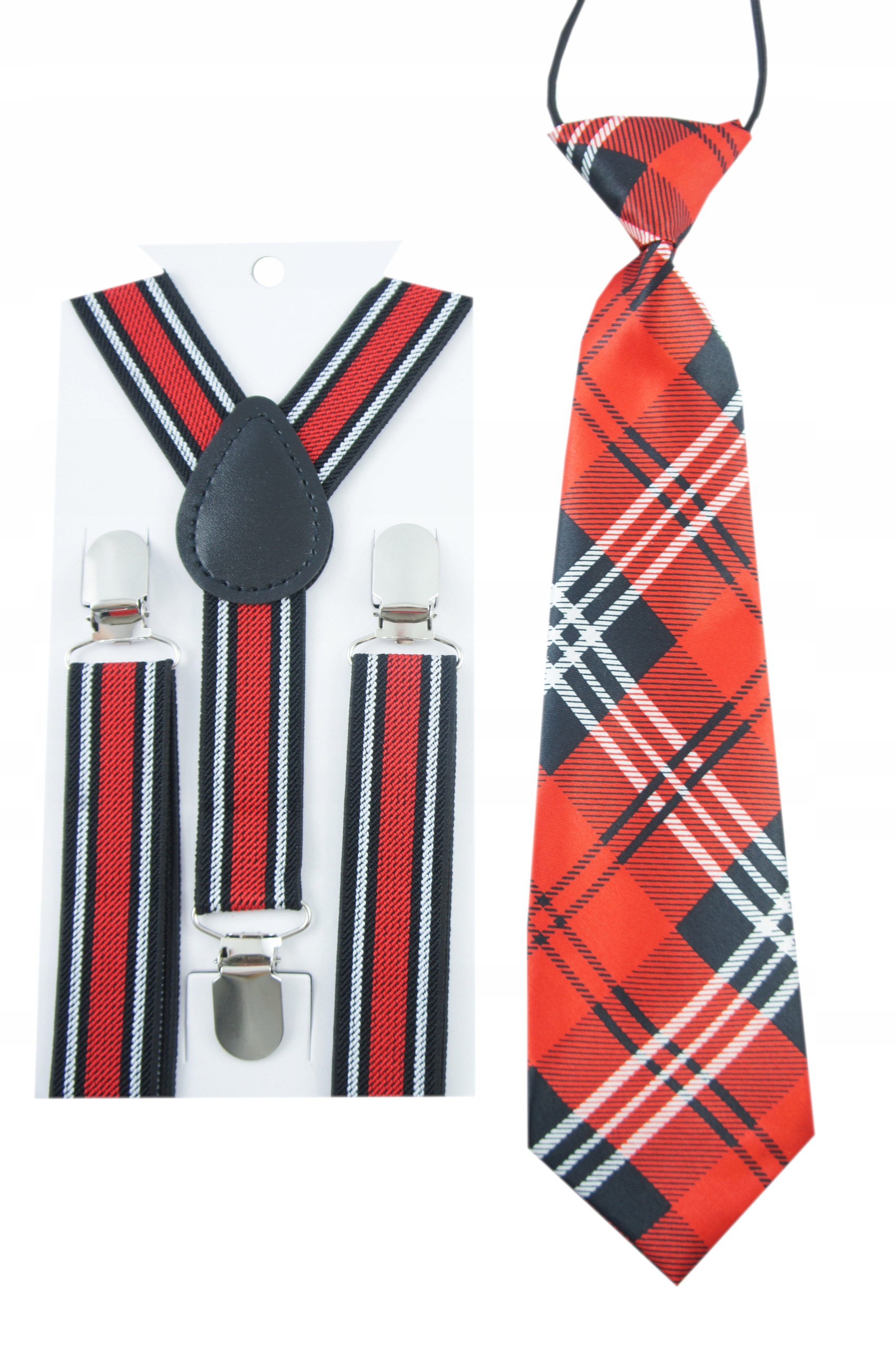 

Szelki krawat dla chłopca Szkocka Krata na święta