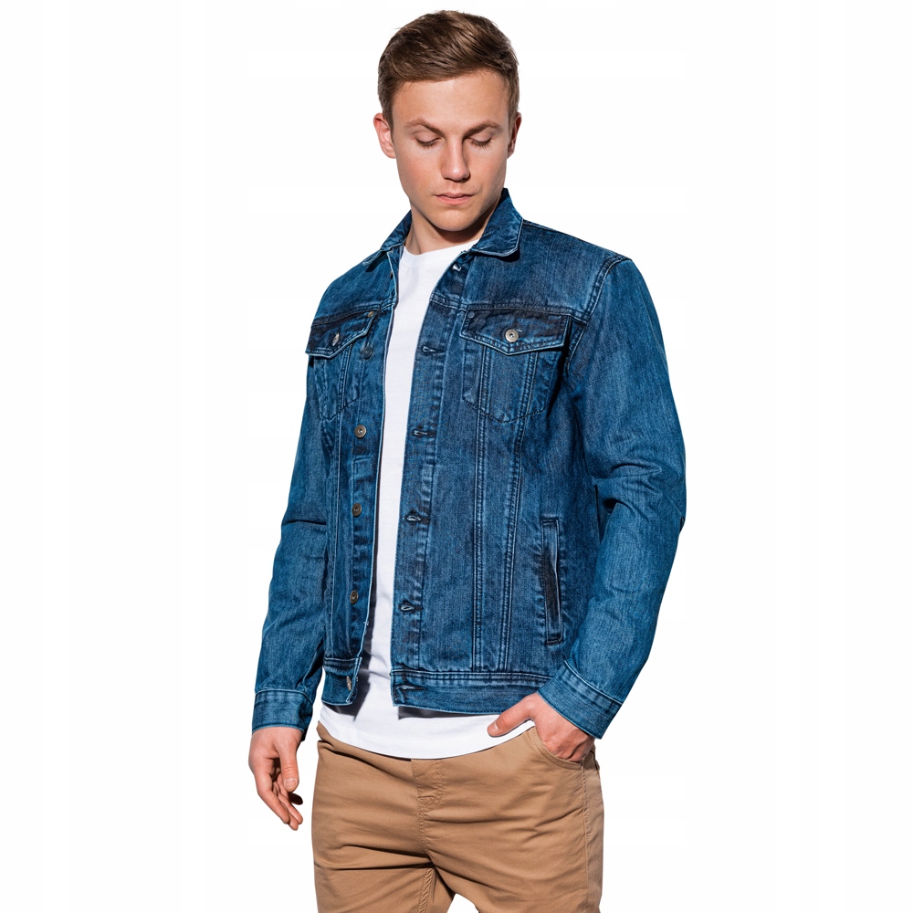 

Kurtka męska jeansowa guziki C441 jeans M