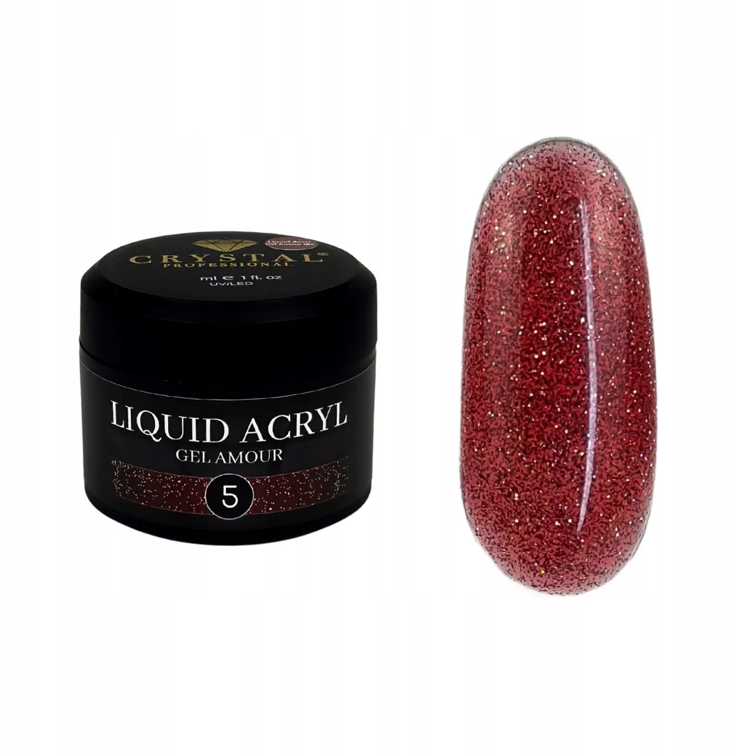 Akrylový stavební gel Gel pro posílení nehtů #5 30 ml Crystal Pro