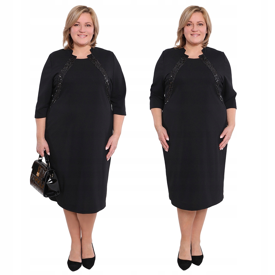 Černá šaty s flitry 60