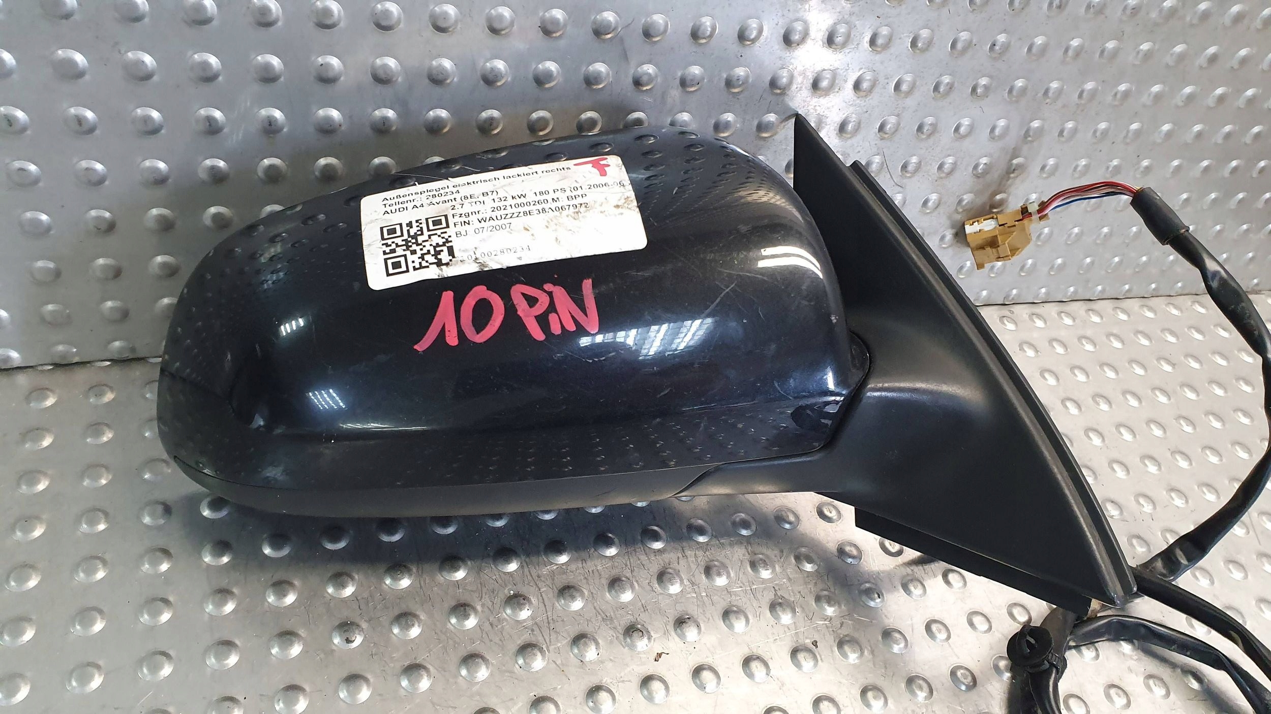 mirror right AUDI A4 B7 FOTOCHROM 10 PIN 04