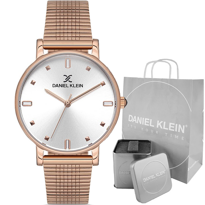Elegantní dámské hodinky Daniel Klein Lamia růžové zlato Gravírování