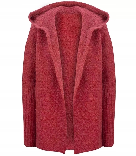 Tlustý svetr Kardigan netopýr Volný Teplý s kapucí unisize