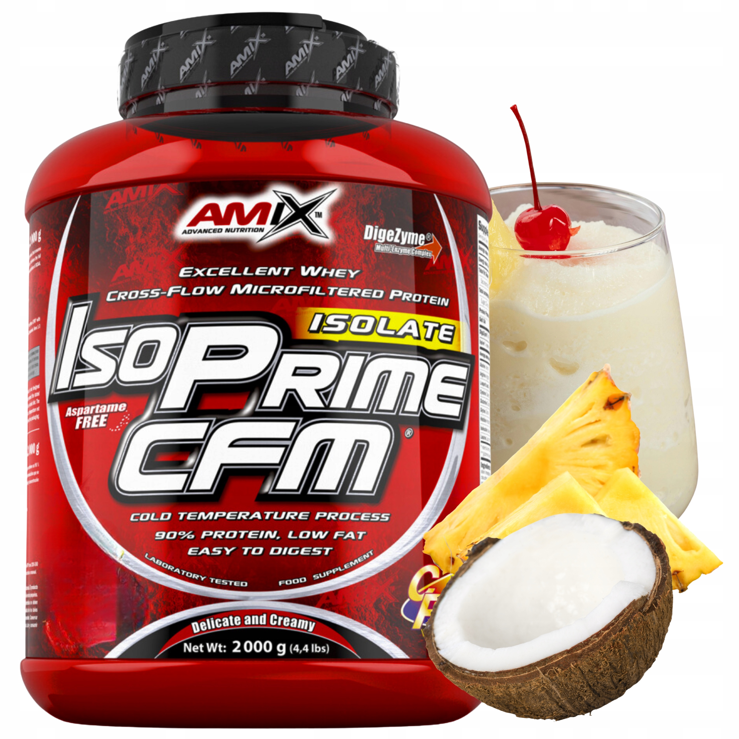 Protein Amix Isoprime Cfm Bílkovina Izolát Wpi 2kg Pinacolada Protein