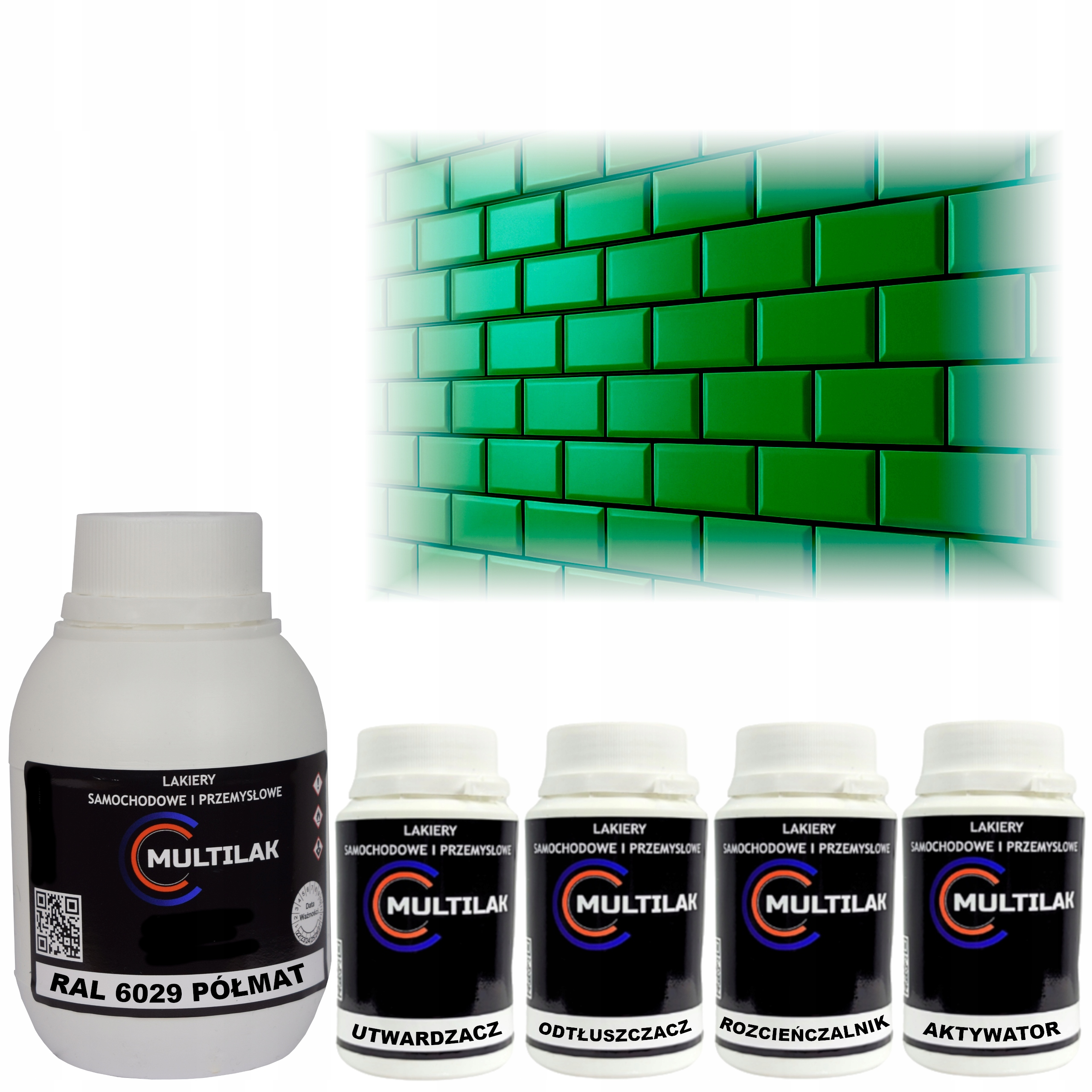 Lak barva Ral 6029 na glazuru dlaždic na váleček štětec 0,5L Polomat
