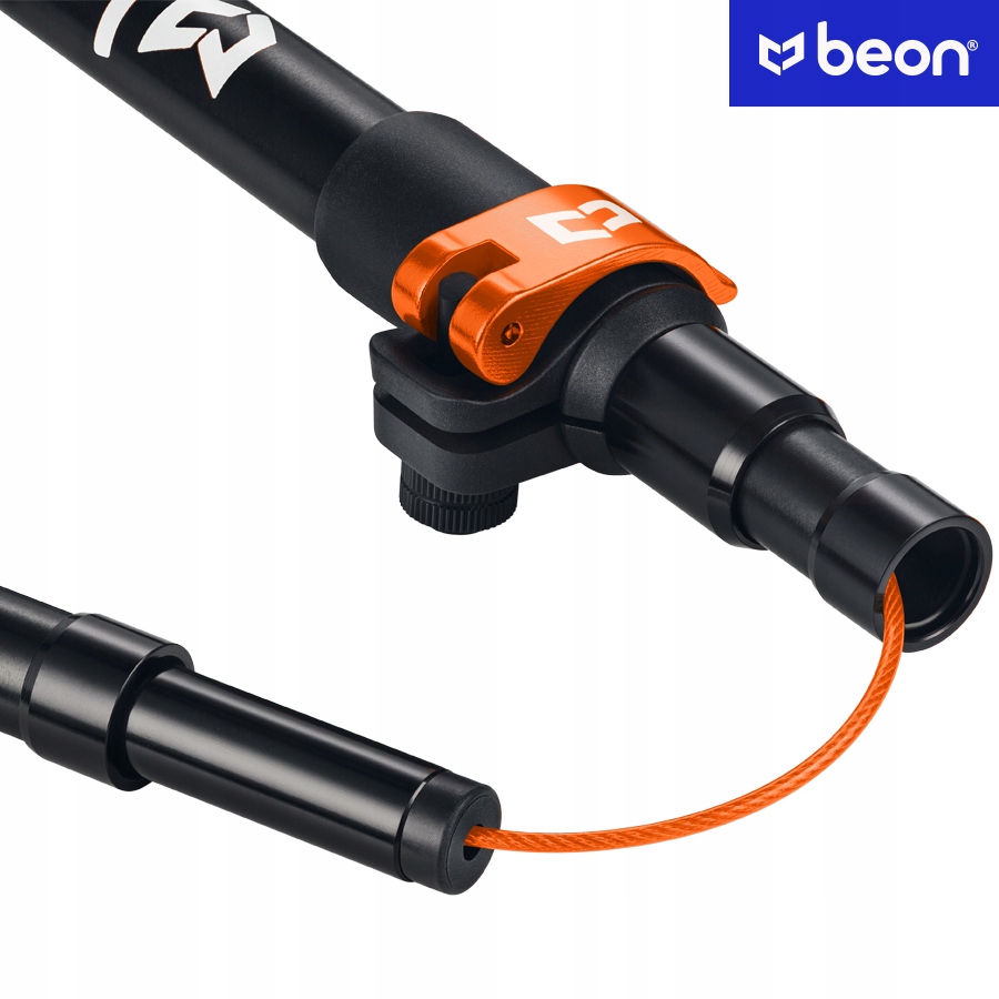 KIJE TREKKINGOWE SKŁADANE REGULOWANE KIJKI DO CHODZENIA PO GÓRACH MOCNE Kolor dominujący czarny