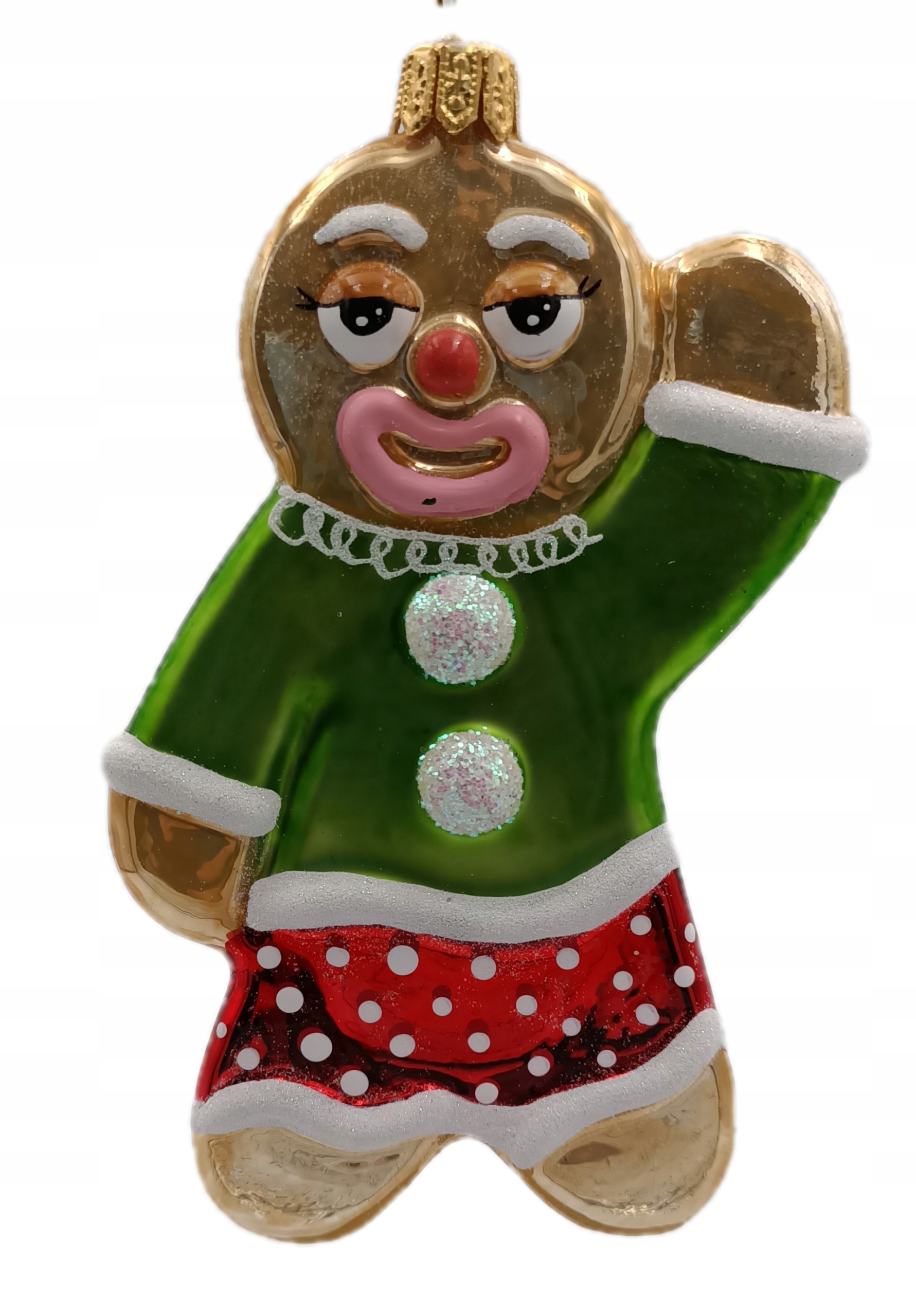 

Bombki Choinkowe Szklane Ludek piernik 12,5cm