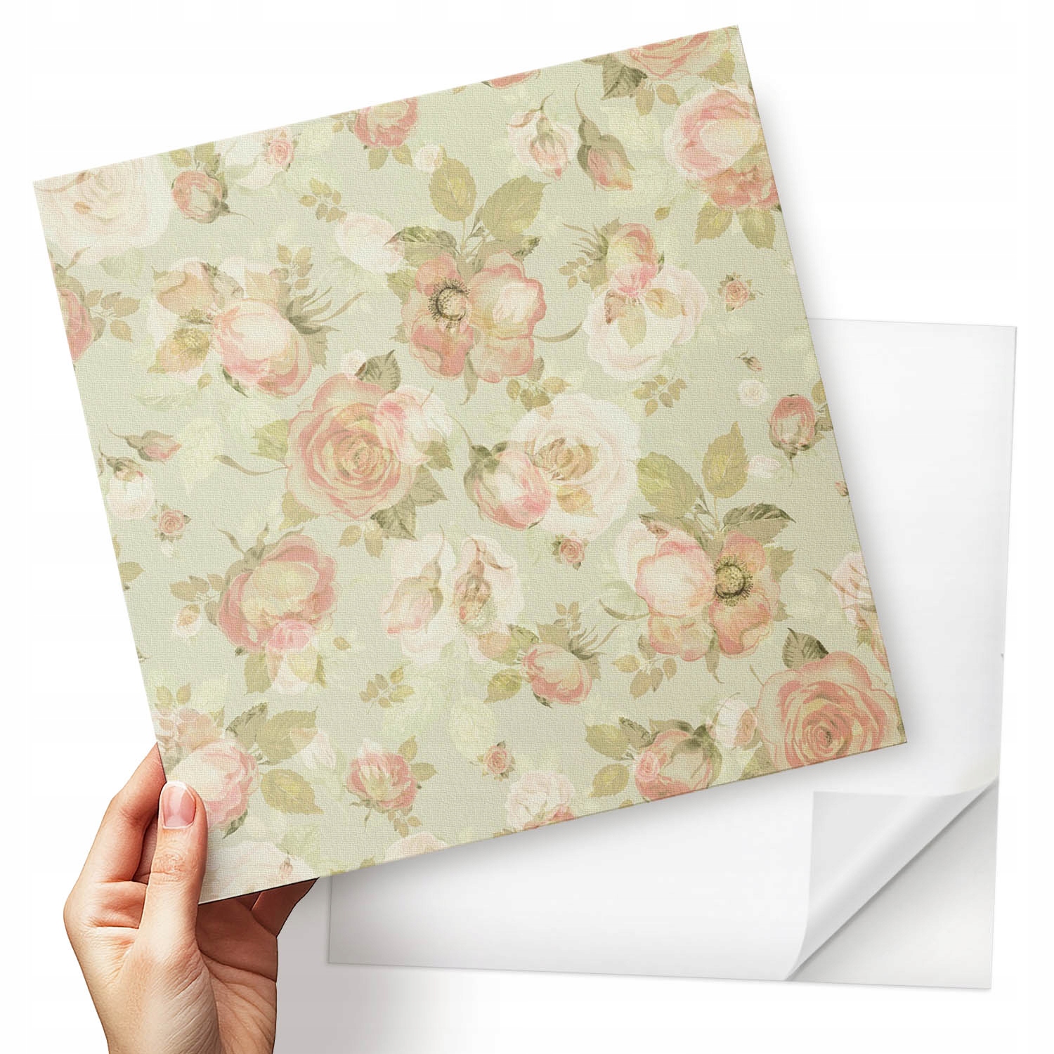 Vinylové dlaždice se vzorem do obývacího pokoje Samolepící vzor květin 9x30x30 cm