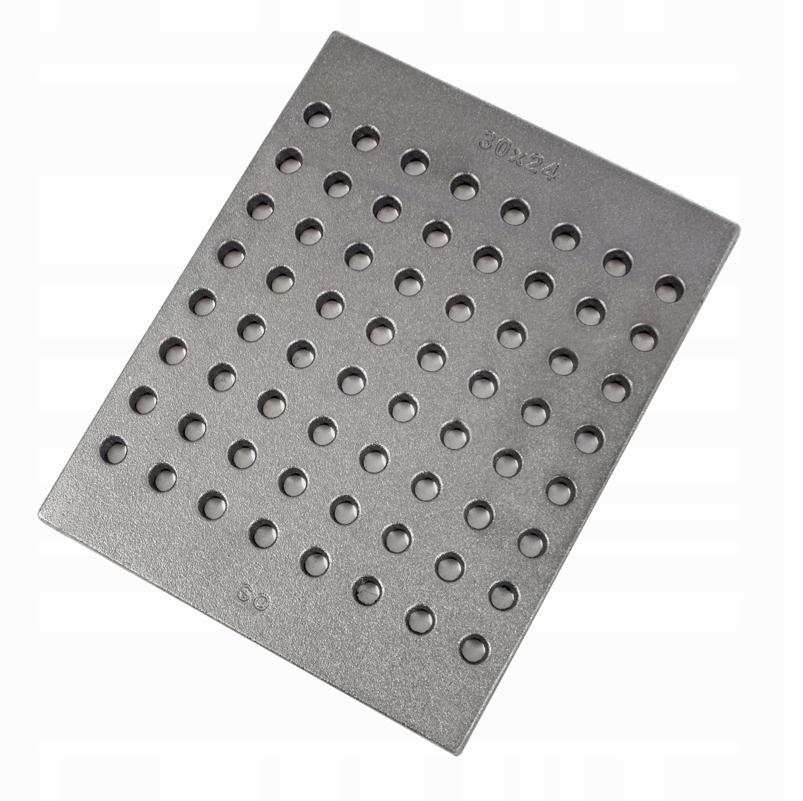 RUSZT ŻELIWNY DZIURKOWANY DO KOMINKA PIECA 22x22 Materiał żeliwo