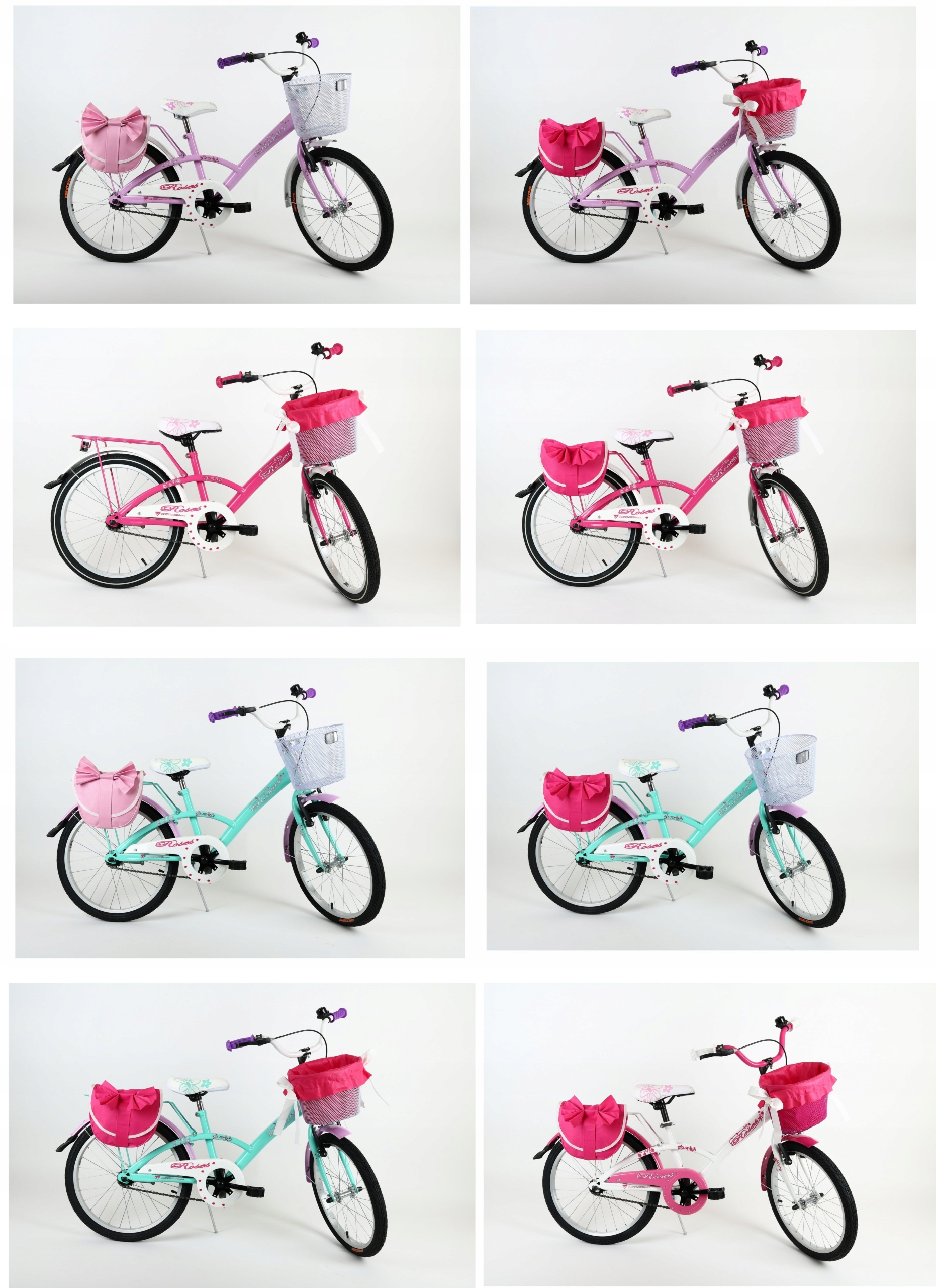 Polski Rower dla dziewczynki 20 cali Roses Błękitny Pastel Polski Producent Model ROSES