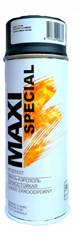 MAXI FARBA ŻAROODPORNA DO TŁUMIKÓW KOLOR CZARNY SPRAY 400 ML