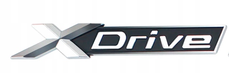 Emblemat Logo Znaczek Do Bmw Xdrive Srebrny Połysk 90MM Chrom Na Klapę Tył